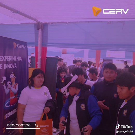 ¡CERV también presente en COMETSUR 2023 en Tacna! Llevando nuestras soluciones innovadoras a todo lugar 🟣👏 #CERV #COMETSUR #tacna #innovation #parati #foryou