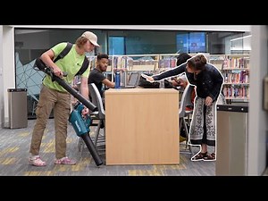 Leaf Blower in Library Prank!