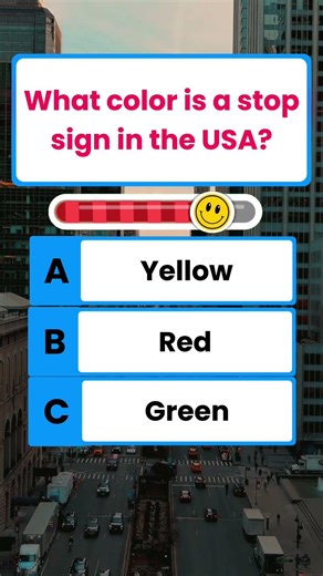 What Color is a Stop Sign in the USA? #usaquiz #quiz #triviatricks #trivia #riddles #funquiz