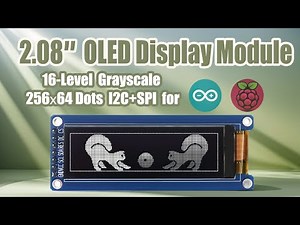 White 2.08 inch OLED Display Module 256x64 Arduino