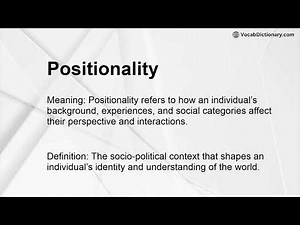 Positionality Meaning