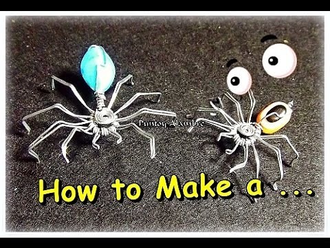 Como Hacer una Araña en Alambre//How to Make a Wire Spider-By Puntoy Alambre