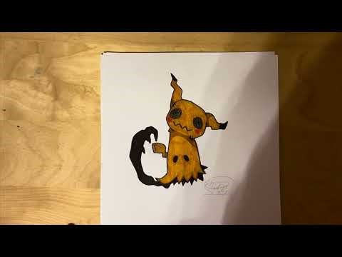 How to draw a Mimikyu pokemon