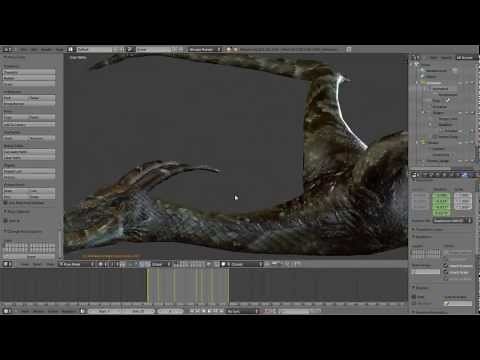 Blender Dragon wings animation and riging my firs step