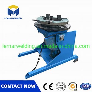 [Hot Item] 2200 Lbs Pipe Welding Positioner Turntable with Chuck Tilt 0-90