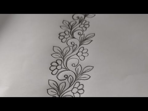 Easy Flower Drawing for Beginners 🌸 | Simple Floral Design Step by Step | Easy Handembroidery
