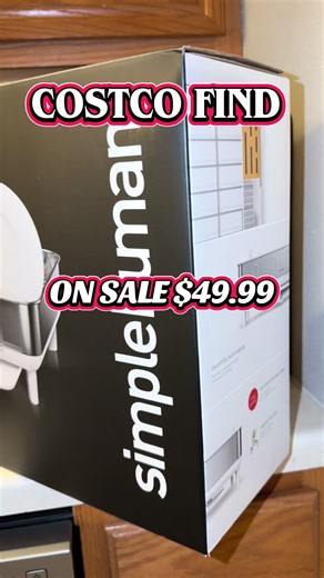 Local Costco Find: Simplehuman Steel Frame Dish Rack with 5 Year Warranty 👌🏼🫧 ON SALE: $49.99 Hoping to put to rest having to replace our dish rack every few months due to buildup or rust #costcofinds #simplehuman #rustproof #fyp #kitchenupgrades