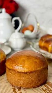 Easter bread (Paska). Traditional sweet, soft, light and airy bread. Recipe link in bio.