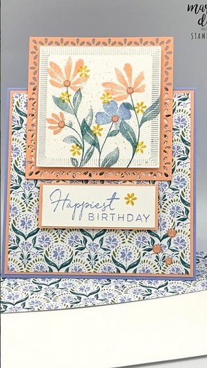 Stampin Up//Mosaic Garden DSP//Tile Garden//Sneak Peek//Birthday Card//Sep-Dec 2026 Catalog//#Shorts