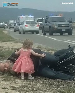 9.1K views | A little girl in a princess dress clung to an injured...