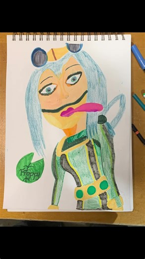 Let’s draw Froppy (Realistically) #arttok #drawing #myheroacademia #realism #froppy @My Hero Academia Official @NateRex Art