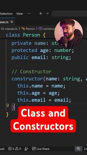 Class and Constructors in Typescript