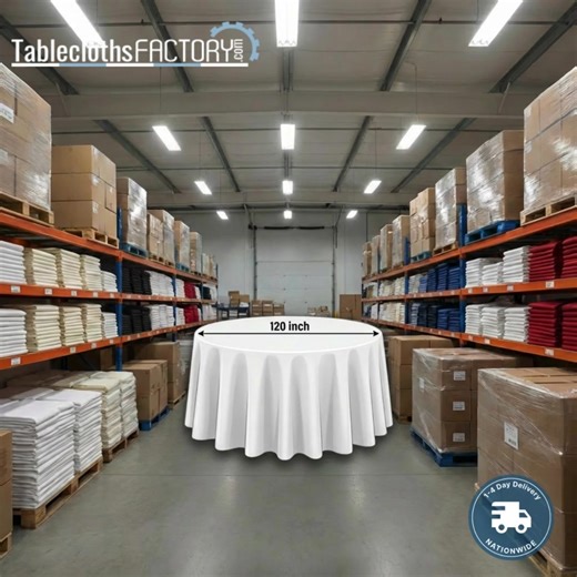 Stocking up? Here's what commercial buyers love: 🏷️ 120" Round Tablecloths from $13.99 📦 Bulk discounts that grow with your order 🚚 Free shipping on orders $49 ⚡ Delivered in 1-4 days Premium polyester in 20 colors—built for commercial use, priced for your budget Shop Now- > https://tableclothsfactory.com/collections/commercial-grade-round-cotton-polyester? | TableclothsFactory