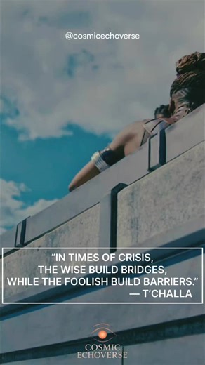 Cosmic Echoverse on Instagram: "Saturday — ⚡ Power Frame Chapter 17 — T’Challa, Black Panther (2018) True strength isn’t shown through dominance, it’s shown through wisdom. T'Challa reminds us that leadership means choosing unity over fear. 🖤 Courage is building bridges when the world pushes you to divide. Real power protects, uplifts, and creates space for others to rise. strength without wisdom is empty, but strength with purpose changes everything. 💥 strength, leadership, blackpanther, wisd