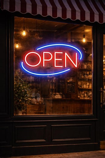 Open Neon Sign, LED Open Sign for Business, Storefront Window Neon Light, Cafe Bar Restaurant Wall Decor - Etsy