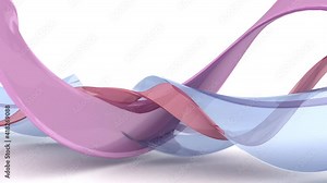 3d rendering of Abstract colorful fluid design in bright colors. Seamless loop.