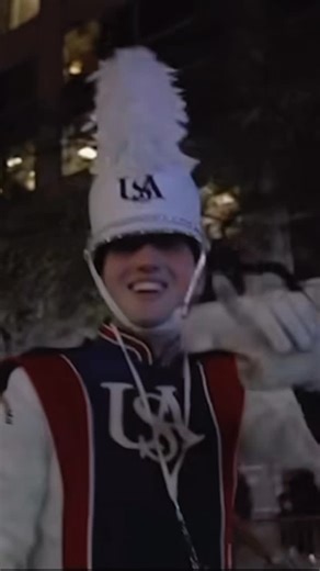 University of South Alabama Feature Twirlers on Instagram: "Thursday night. Mystic Striper Society Parade. See you there.💜💛💚 #mardigras #mobileal #parade #CollegeTwirlers #FeatureTwirler"