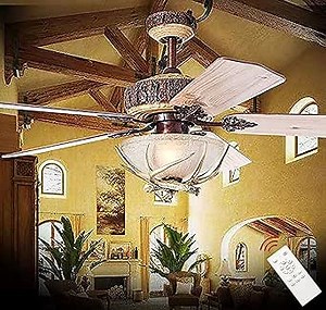 52 Inch Antler Ceiling Fan Deer Antler Ceiling Fan Ceiling Fan With Lights Farmhouse Style Farmhouse Ceiling Fan With Lights Remote Control Vintage Ceiling Fan With Light Rustic Ceiling Fan With Light