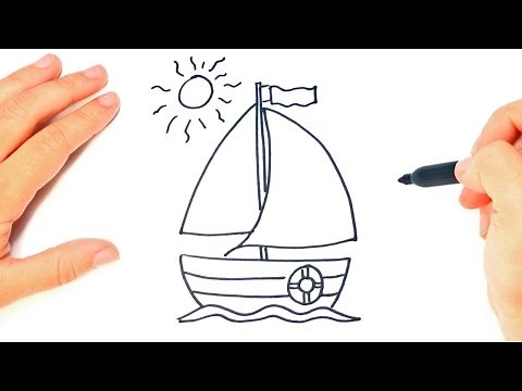 Como dibujar un Barco Velero paso a paso | Dibujo facil de Barco Velero