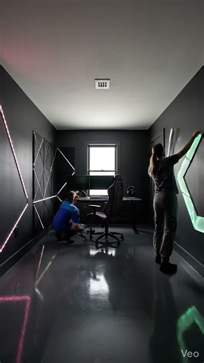 Ultimate Gaming Room Build 🔥 #beforeafter #satisfying #interiordesign