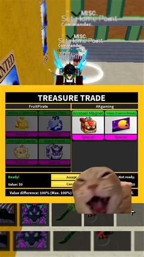 Omg😲 Vibes Framebreak Arcsteel For Runicyeti And Mythicals!😃🤑🐲 #roblox #bloxfruits #shorts #trending