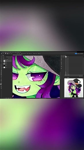 Drawing a Vibrant Green Witch | Speedpaint (Episode 2)