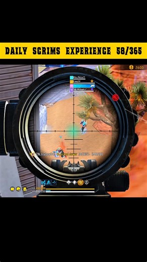 Daily Scrims Experience 58/365 😎 Oc Kill Sniper Godlevel Sniper Player Tamil #freefire #ffesports
