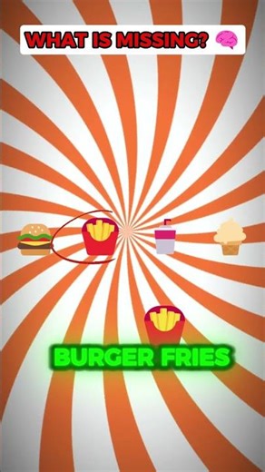 Memory Test: What is MISSING? 🧠🍔 (90% Fail) #shorts