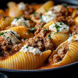 Beef-stuffed Shells With Creamy Ricotta Filling - Downloadable Recipe - Etsy