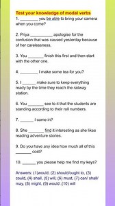 Test your knowledge of modal verbs | Modal verbs questions #englishteacher #spokenenglish