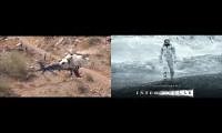 Mix of 2 videos from youtube : Helicopter Interstellar