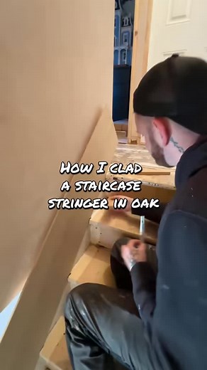 The easiest way to clad your staircase stringers in oak #joiner #staircase #oakstaircase #oakcladding | Timber Ninja