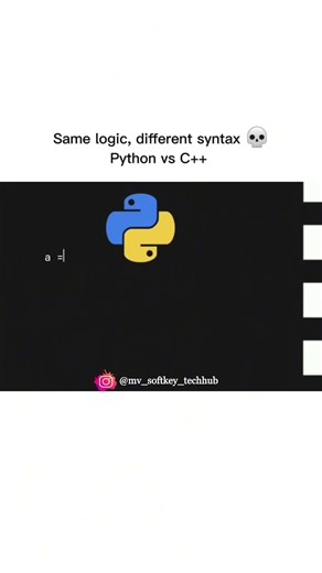 Python vs C++ 🤯🔥💥....#mvsoftkeytechhub #viral