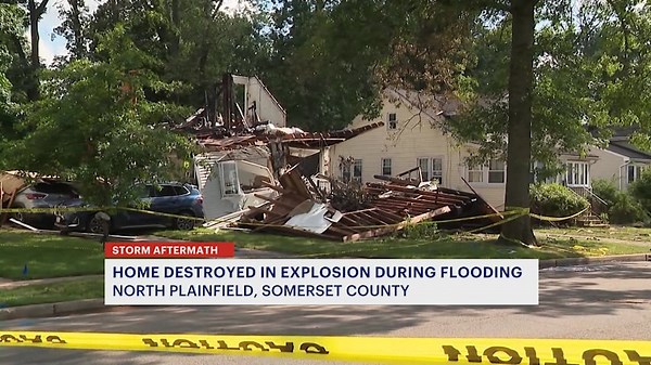 Explosion destroys North Plainfield home as first responders battle flooding