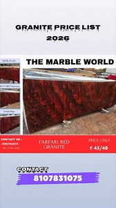 Granite Price List 2026 👌 📍 Kishangarh / Makrana Market 🚛 All India Delivery Available 📞 Enquiry: 8107831075 📩 DM Price Lis #marble #granite #makranamarble #kishangarhmarble #marblefactory stonedesign interiordesignindia marblework constructionindia architecturelovers flooringdesign homedecorindia reelitfeelit reelsviral viralreels trendingreels reelkarofeelkaro explorepage marblebusiness marblerates rajasthanmarble | 𝙏𝙃𝙀 𝙈𝘼𝙍𝘽𝙇𝙀 𝙒𝙊𝙍𝙇𝘿
