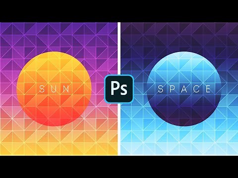 How to make a Geometric Triangle Abstract Background Wallpaper - Photoshop Tutorial