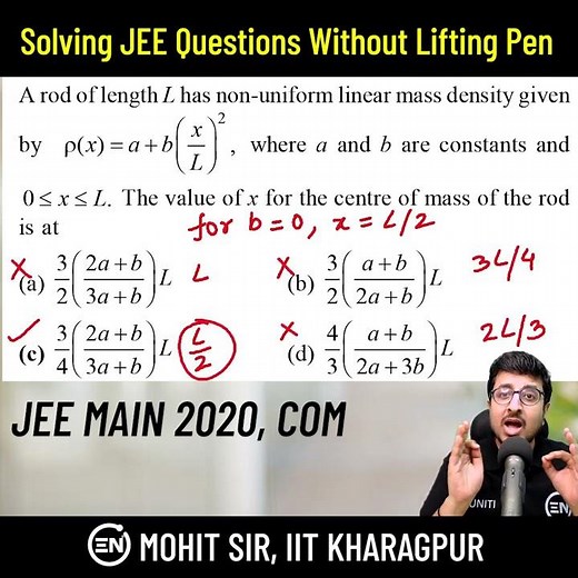 Solving JEE Main Questions in 5 Sec without Lifting Pen | JEE 2022 | Tricks | Physics | Eduniti