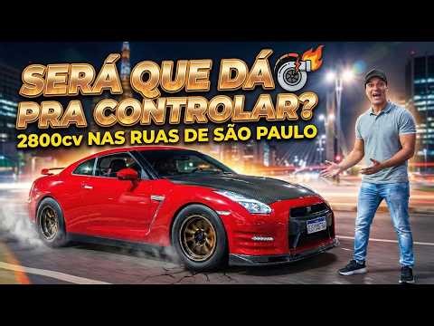 WHAT'S IT LIKE TO DRIVE A 2,200 whp CAR ON THE STREETS OF SÃO PAULO? THE MOST POWERFUL GT-R IN LA...