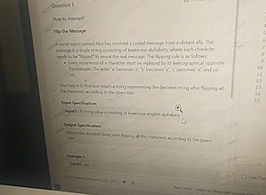 Question 1How to Attempt?Flip the MessageA secret agent name... | Filo