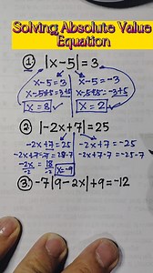 Solving Absolute Value Equation #AbsoluteValue #sharingiscaring #BasicMath | Mathematics Tutorial