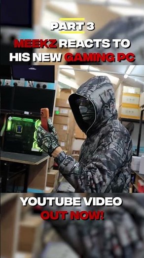 The moment Meekz sees his fully custom AIO wraparound display PC.Engineered by VenoScorp. #meekz