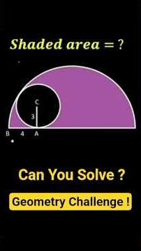 Fun Geometry Puzzle | Can You Solve for Shaded Area ?