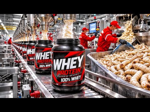 HOW PROTEIN POWDER IS MADE 💪 | INDUSTRIAL PROCESS 🏭