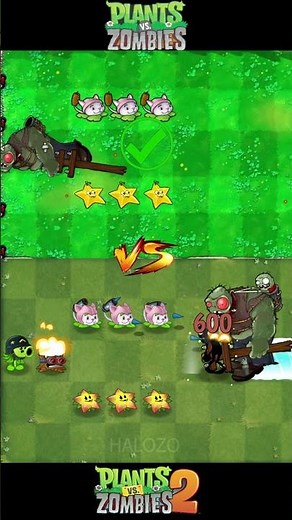 Pvz 1 Vs Pvz 2 - Gatling Pea & Torchwood Plants Team Vs Giga Gargantuar Zombie #shorts #pvz #pvz2