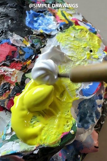 Painting a Ghibli Inspired Spring Scene 🌿☁️ #painting #acrylicscenery #acrylicpainting #shors