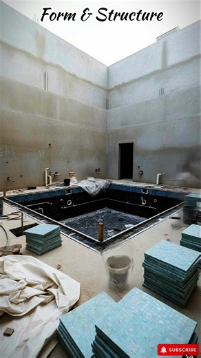 Empty Courtyard to Infinity Pool — Luxury Home Transformation #shorts #infinitypool