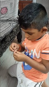 Easy way to thread put into a needle #kids#wonderkid#thread#needle
