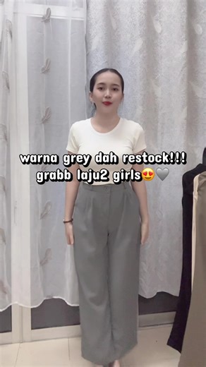 Restocked High-Waist Grey Pants for Women