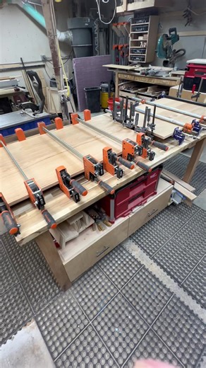 DIY White Oak Side Table with a Thick Mitered Top