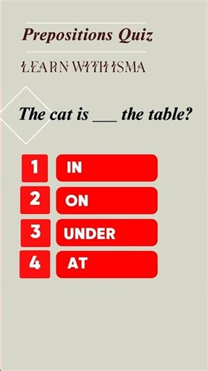 English Prepositions Practice | Multiple Choice Quiz with Answes